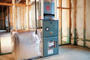 heating cooling systems in basement.