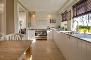 Whole house dehumidifier working through kitchen