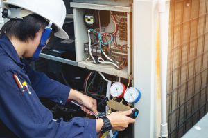 furnace repair completed by technician.