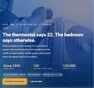 Keeping every room evenly cool during summer in an Ontario home