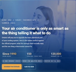 Heat pump and smart cooling upgrade for Ontario homes